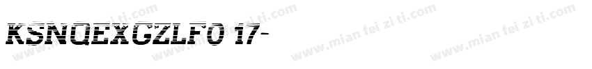 KSNQEXGZLF0 17字体转换